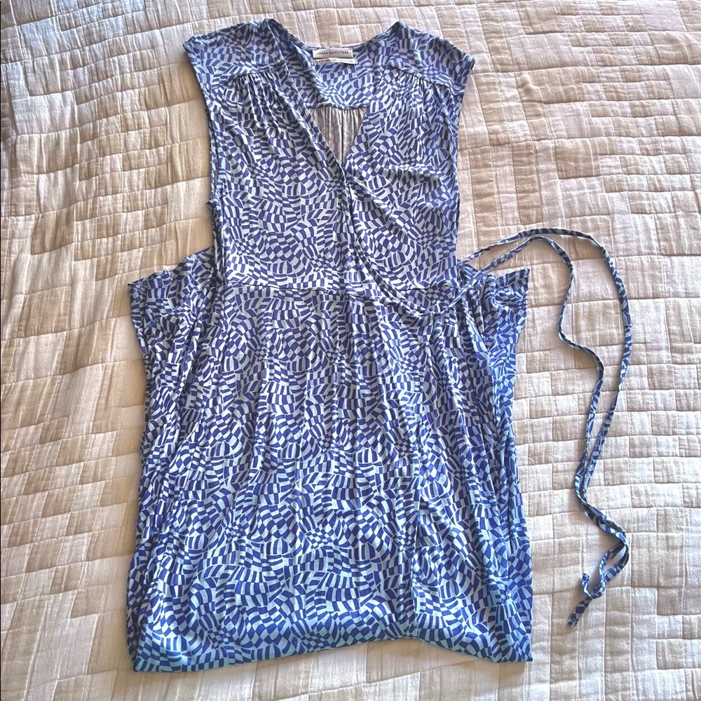 UO Checkered Wrap Dress